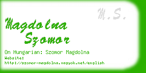 magdolna szomor business card